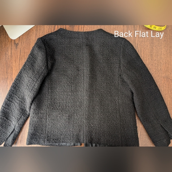 Vince Black Boucle Cropped Blazer Size 6 - Picture 8 of 16